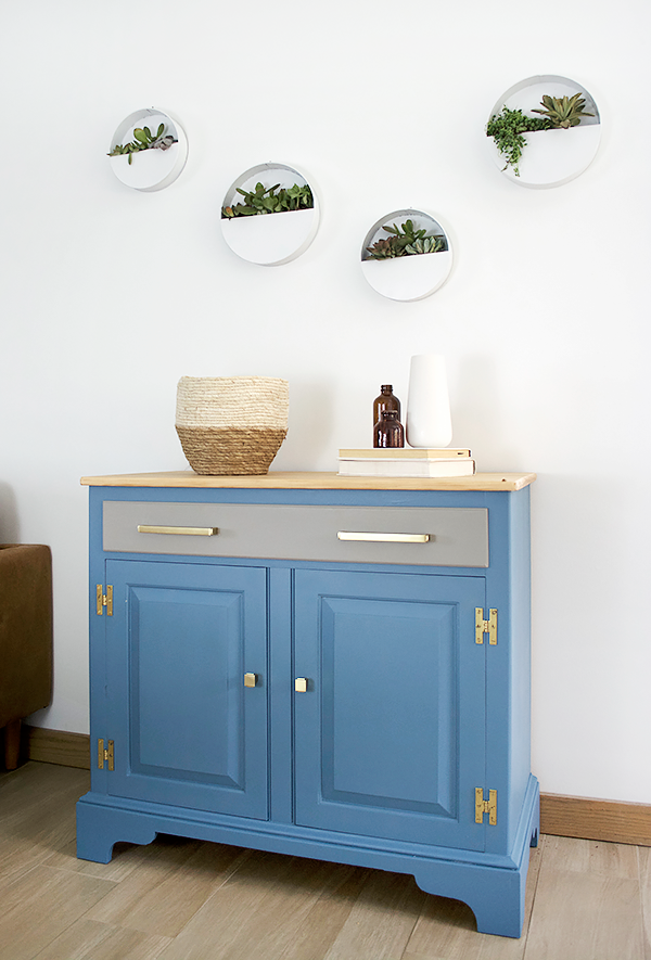 BEHR Blueprint painted furniture makeover