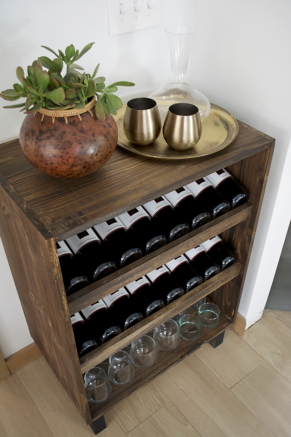 Wooden Standing Wine Rack