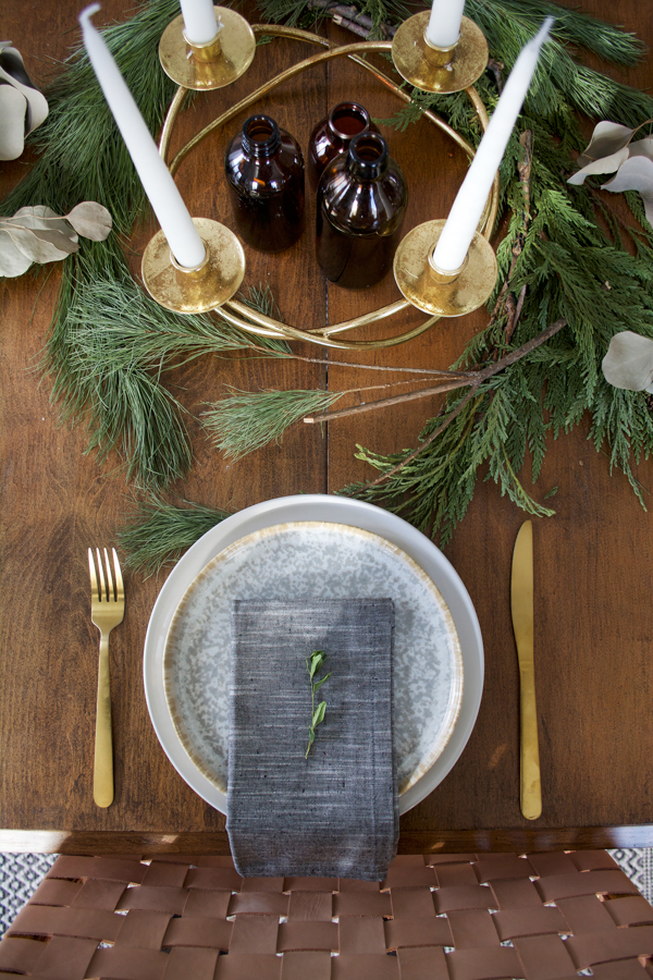 Neutral Christmas Dining Room