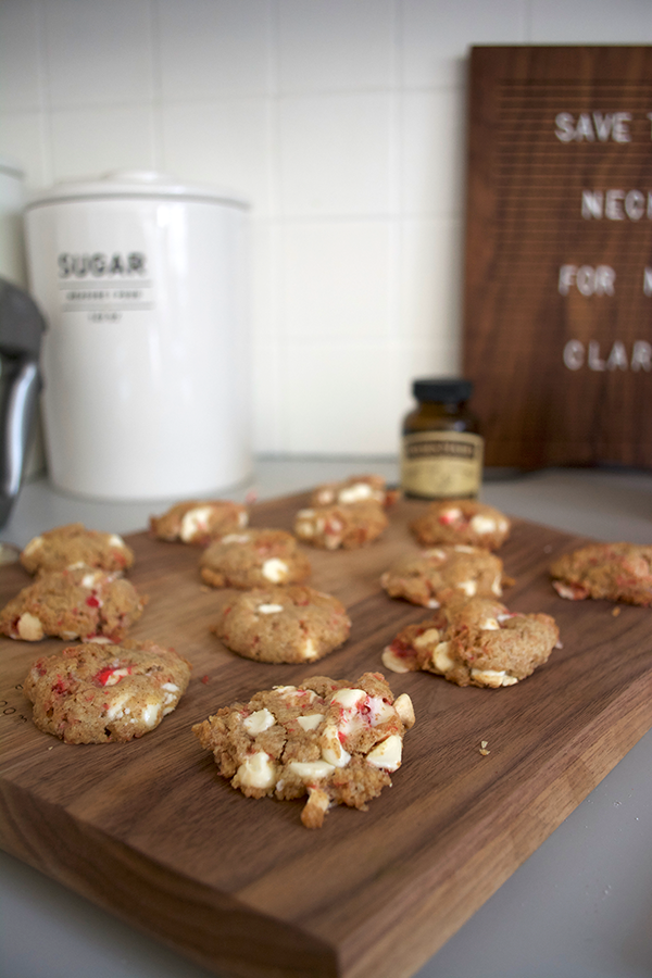 Peppermint White Chocolate Cookies for the holidays