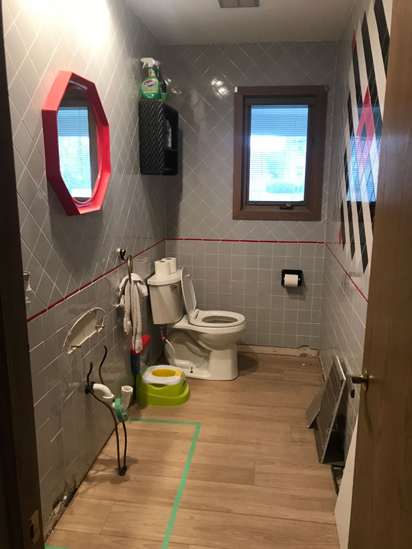 Dated Half Bathroom Before Photos