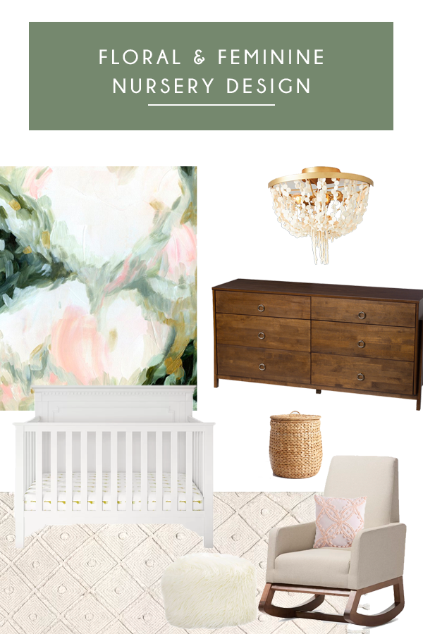 Floral and Feminine Nursery Design