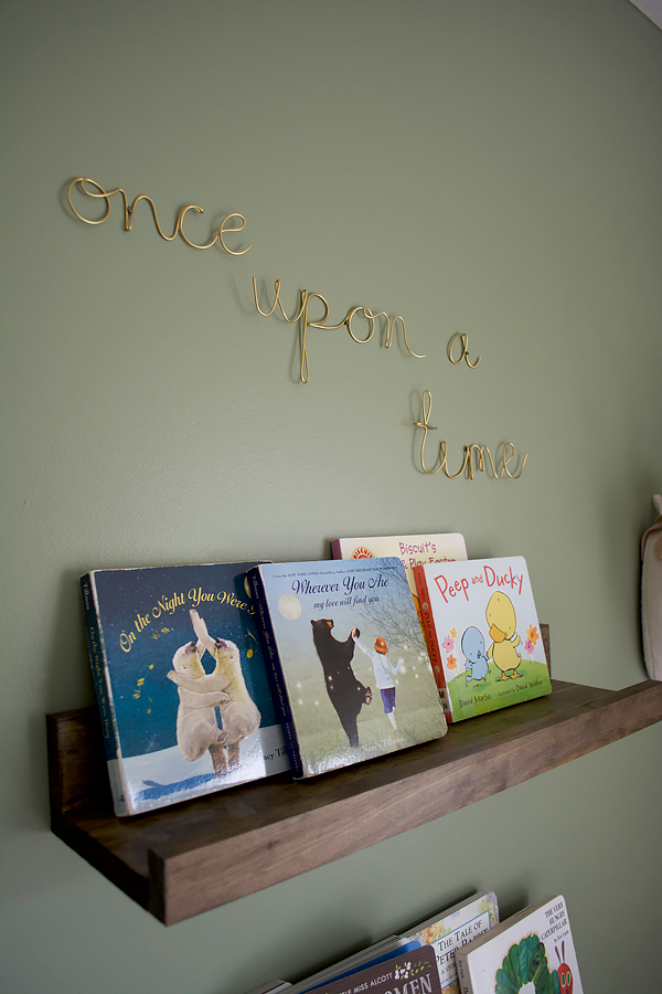 Once Upon a Time Gold Script Wall Decor in Nursery
