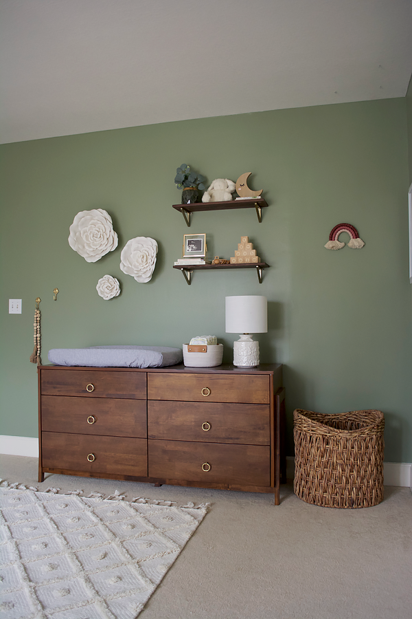 Wood Dresser Changing Table in Nursery