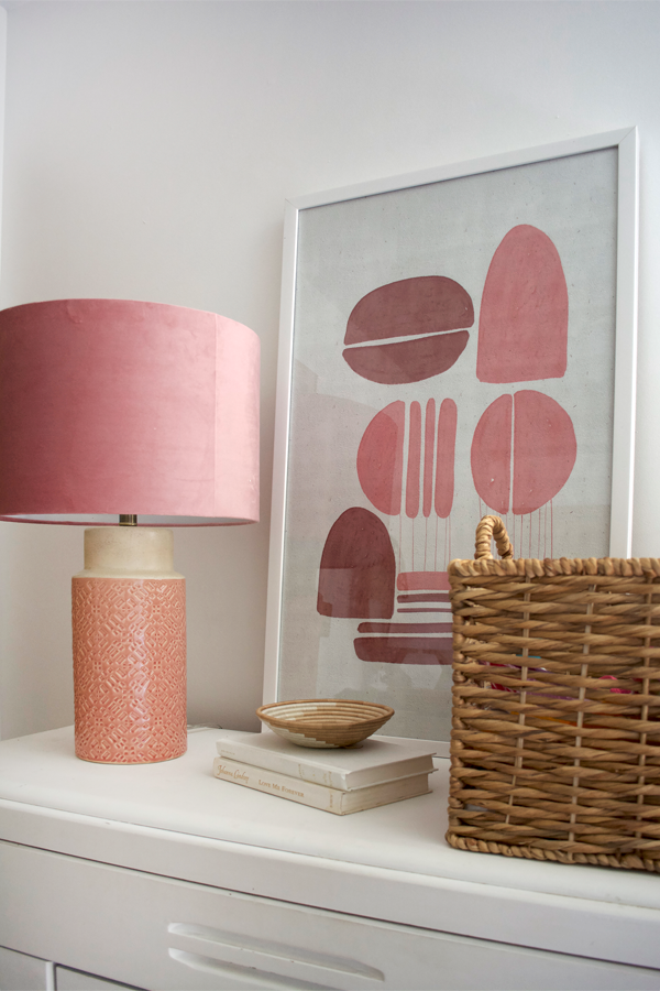 Modern Abstract Pink Artwork for Little Girl's Room