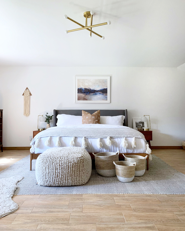 Bright and Calm Master Bedroom with Table Lamps