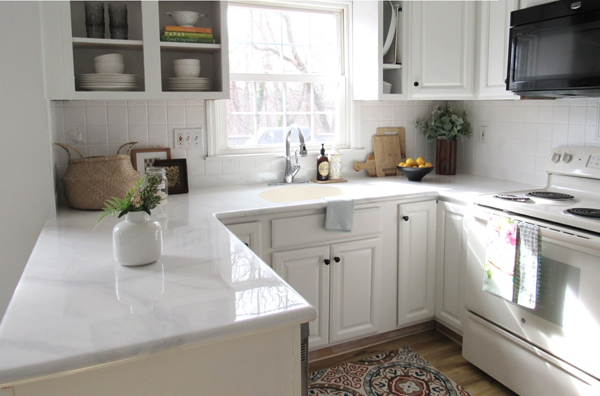 DIY Painted Kitchen Countertops