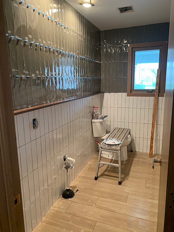 Floating Bathroom Shelf Above Vanity