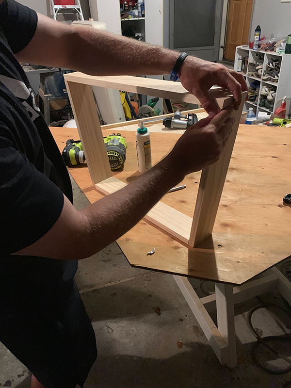 DIY Trapezoid Table Legs on Kids Table