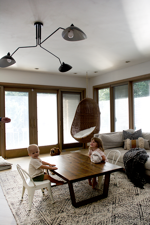 Modern Kids Table with Trapezoid Legs