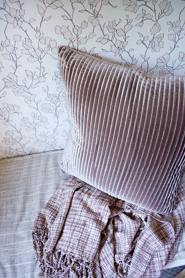 Pleated Velvet Throw Pillow