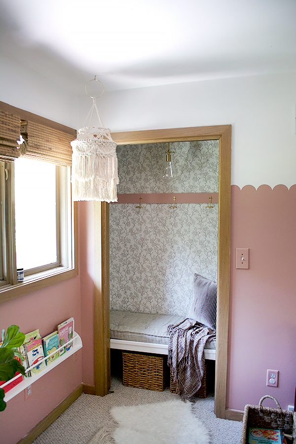 Vintage Chic Closet Reading Nook Makeover