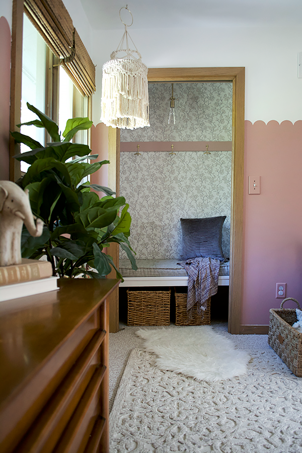 Closet Reading Nook in Girls Room