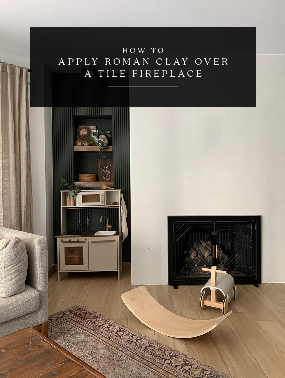 How to Apply Roman Clay Over a Tile Fireplace