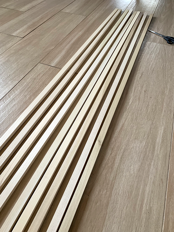 Poplar Wood for a Slat Wall