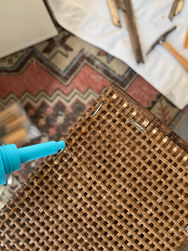 DIY Cane Desk Makeover