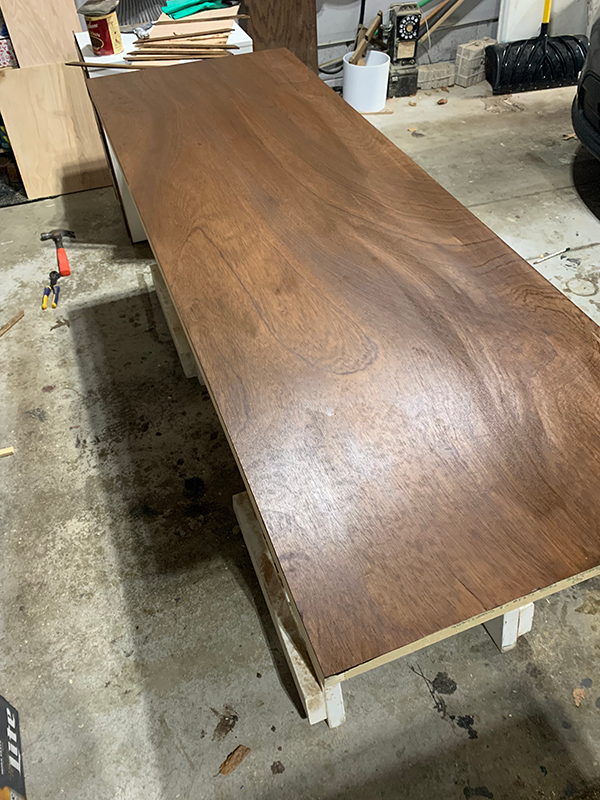 Stained Door Slab Desk Countertop