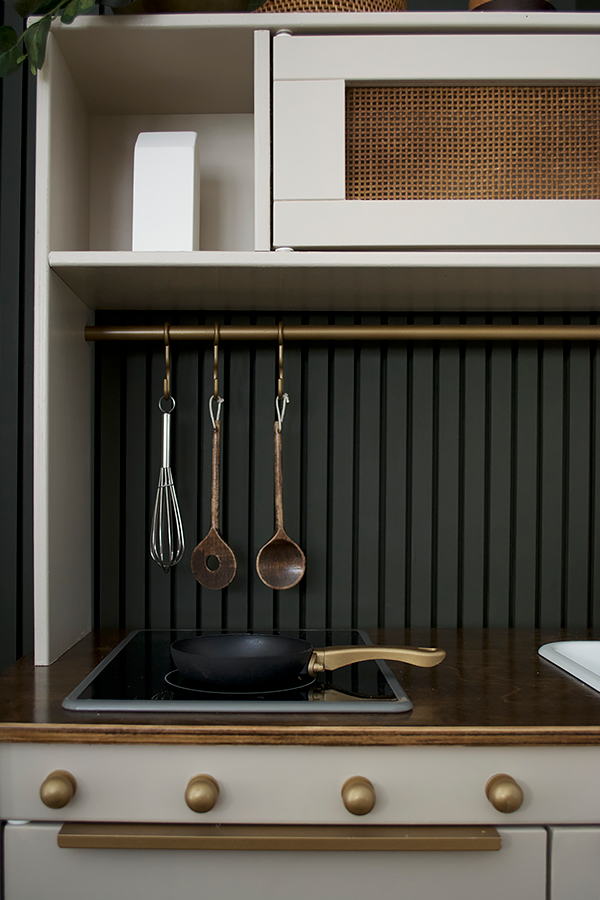 Neutral and Brass Play Kitchen