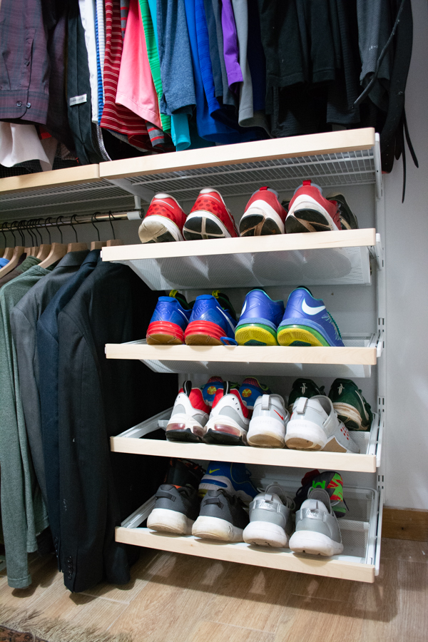 Pull out Shoe Storage in Closet