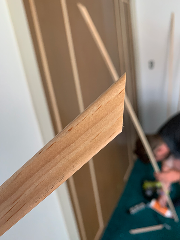 Adding moulding to a closet door