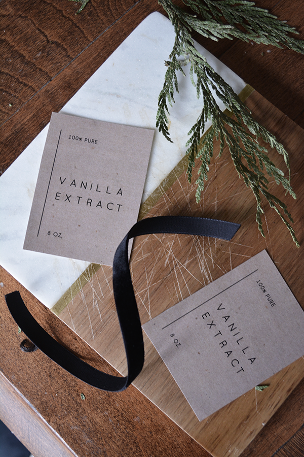 Homemade Vanilla Free Labels