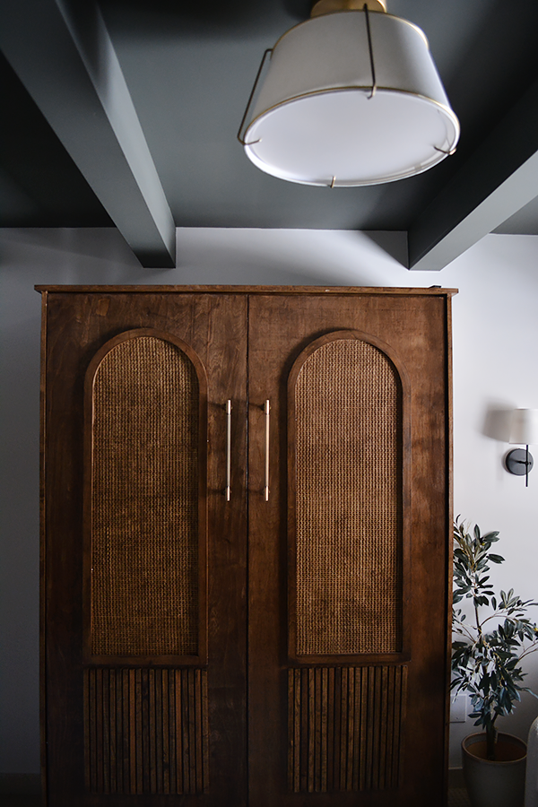 Murphy Bed with Caned Arches