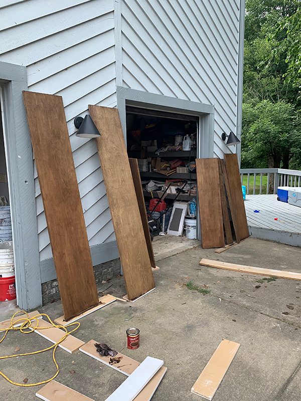 Stained Birch Plywood Murphy Bed