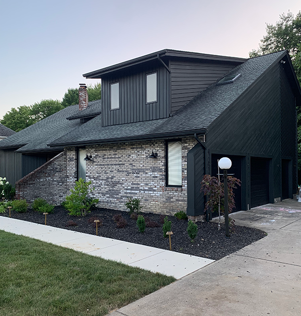 Blacktop Exterior Painted House