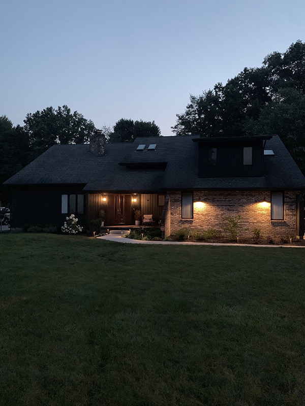 Dark Exterior Painted Black