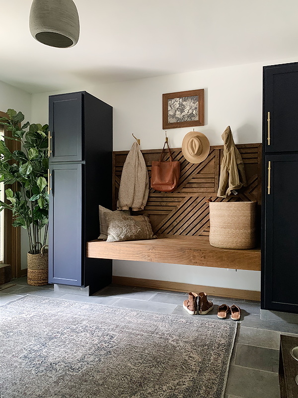 machine washable rug in a mudroom