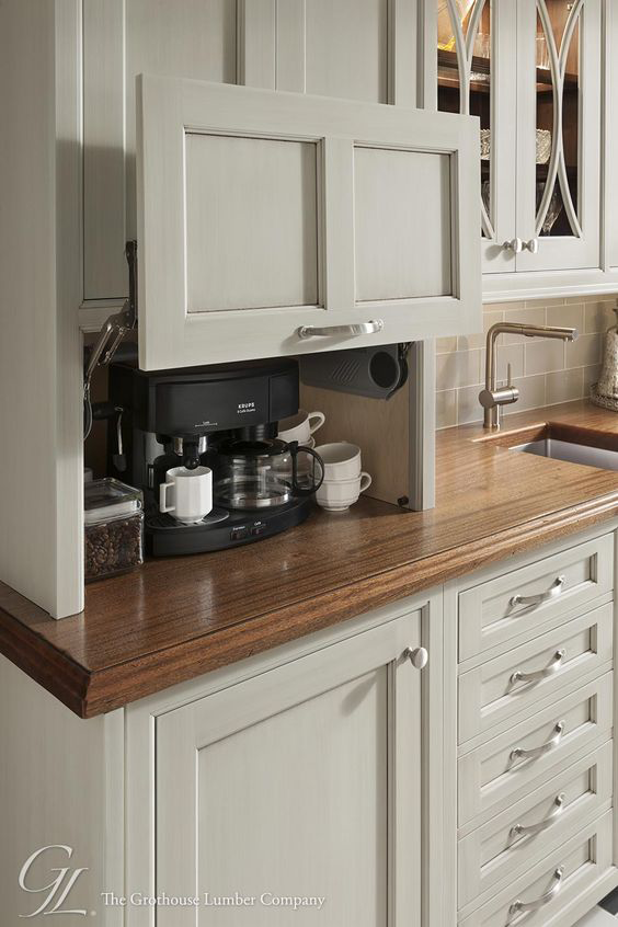 Hidden Small Appliance Storage in the Kitchen - BREPURPOSED