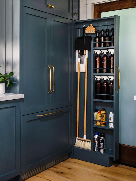 broom closet in kitchen