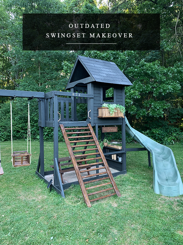 Outdated Swing Set Makeover