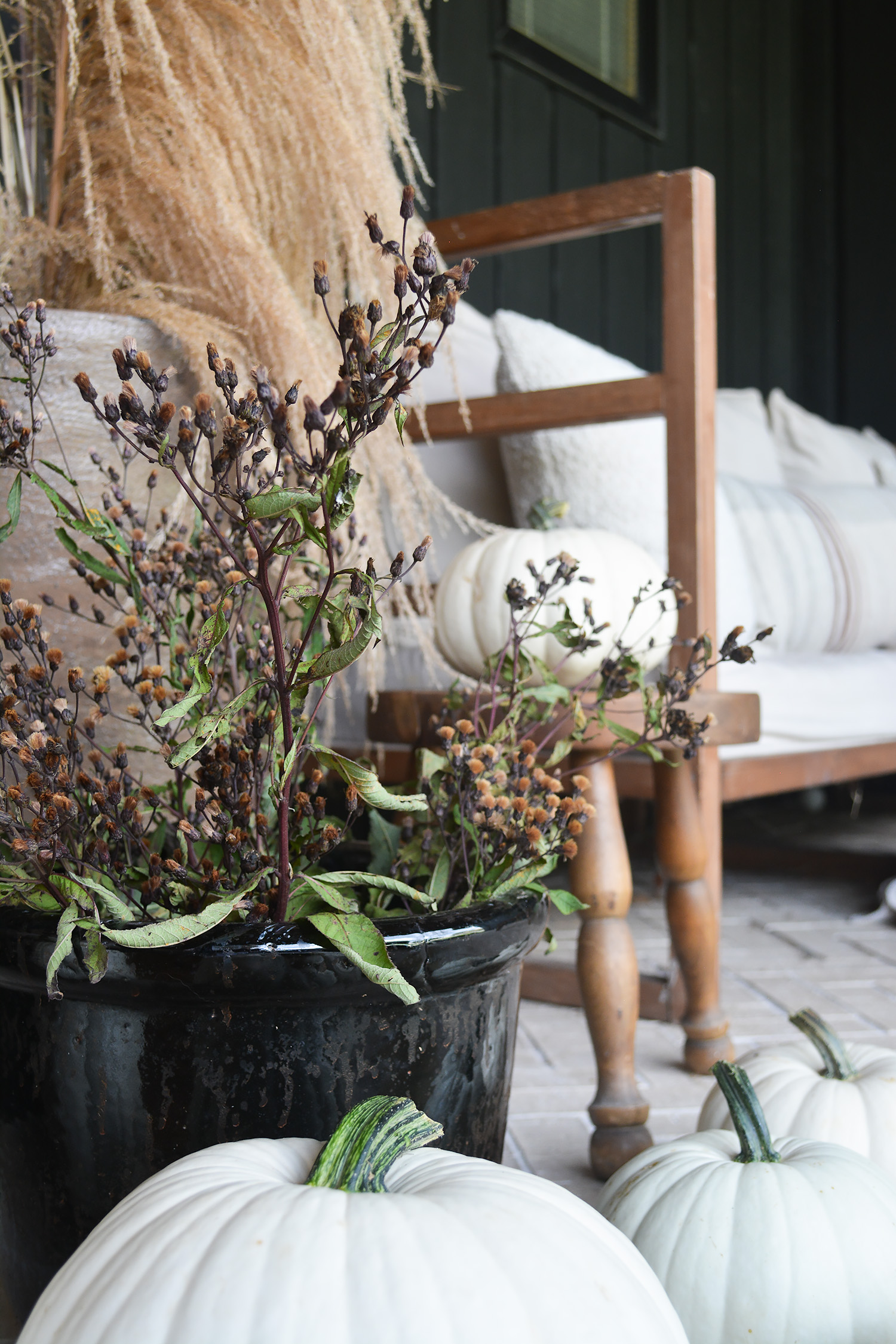 Fall Foraged Front Porch