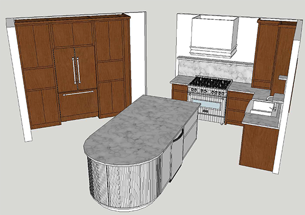 3D Kitchen Renderings