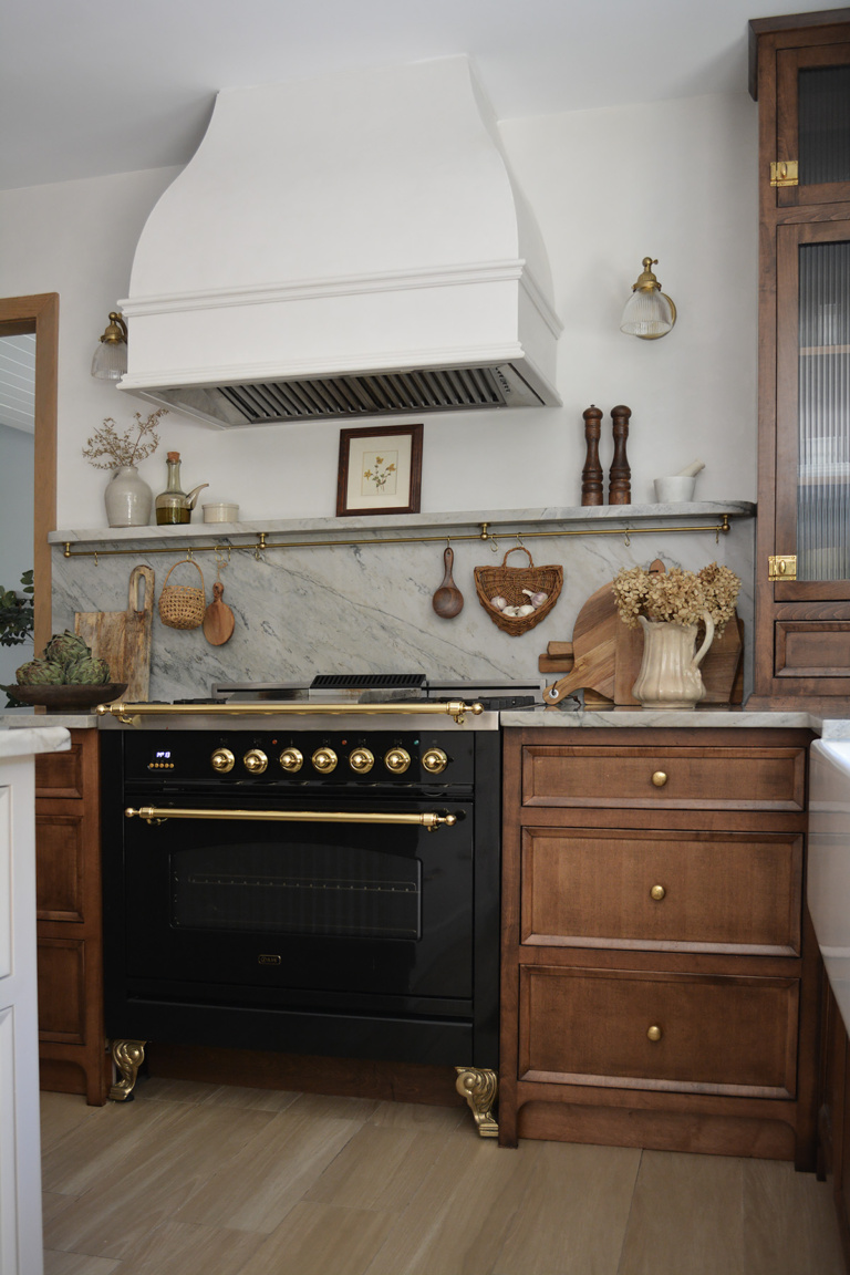Our Modern European Kitchen Reveal with Wood Stained Cabinets - BREPURPOSED