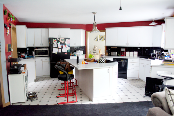 Black and Red Kitchen