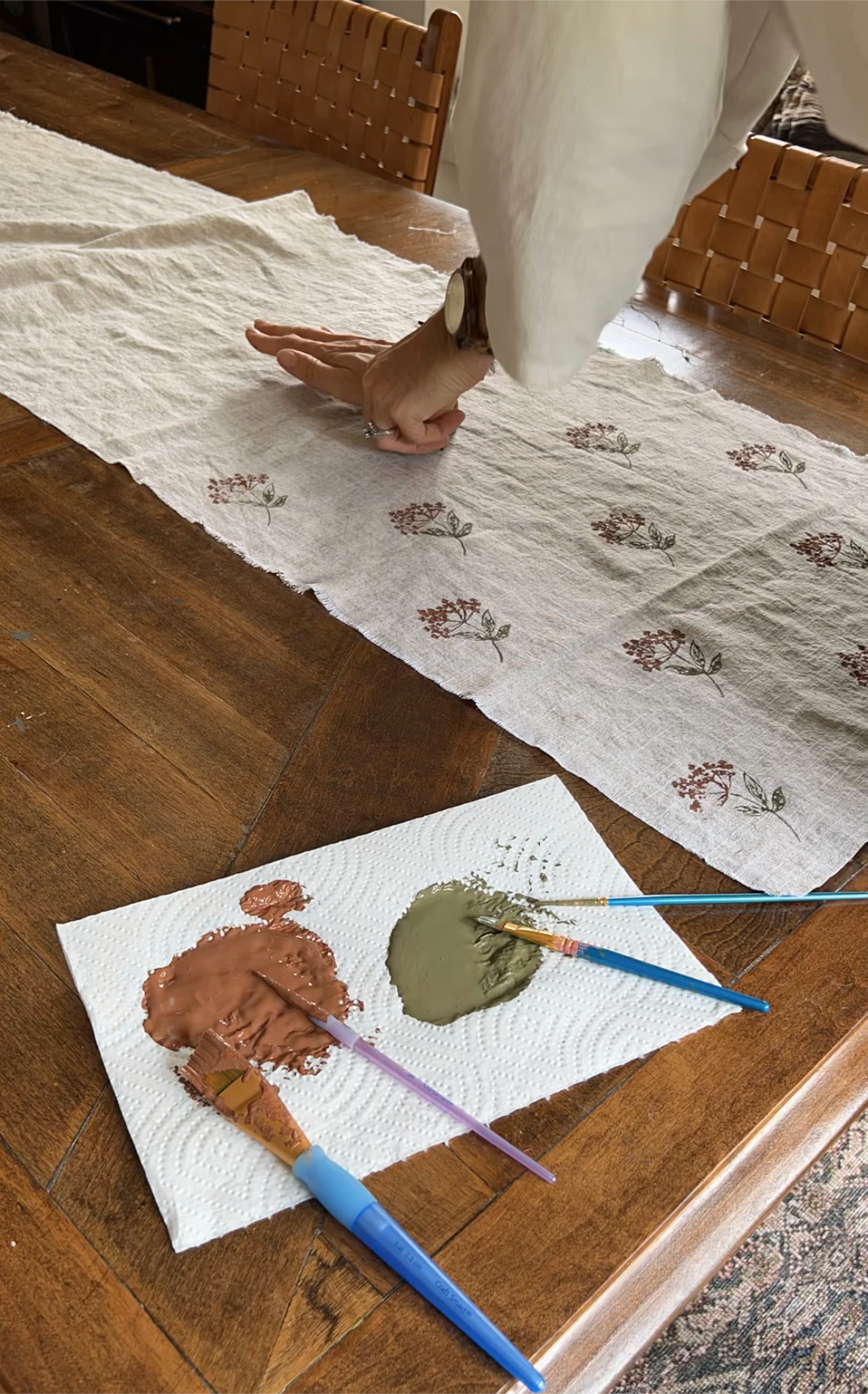 Block Print Table Runner Tutorial