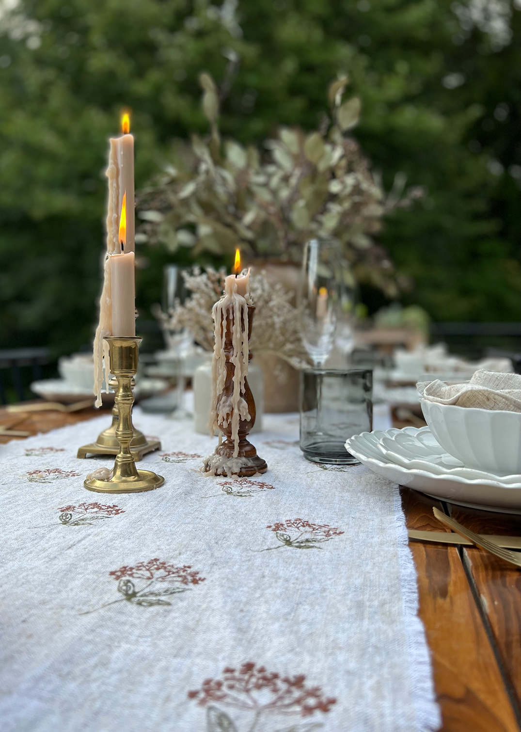 DIY Block Printed Table Runner