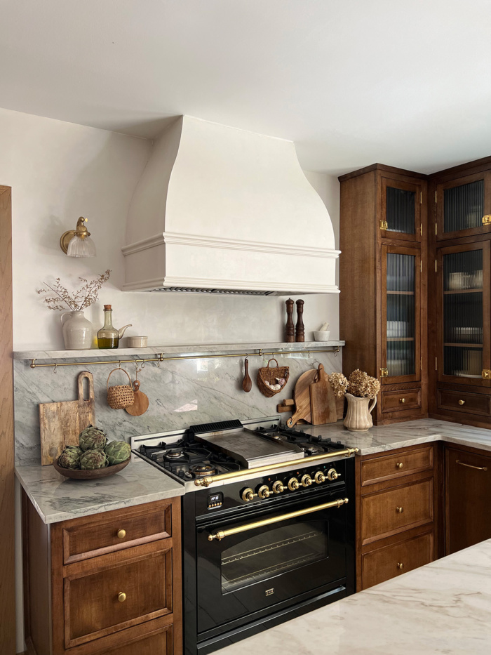Our Modern European Kitchen Reveal with Wood Stained Cabinets - BREPURPOSED