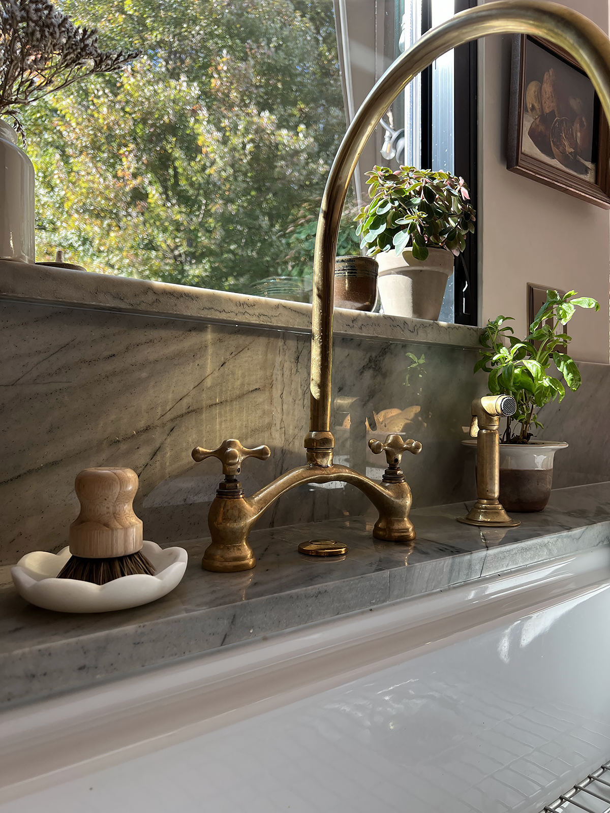 Unlacquered Brass Kitchen Faucet