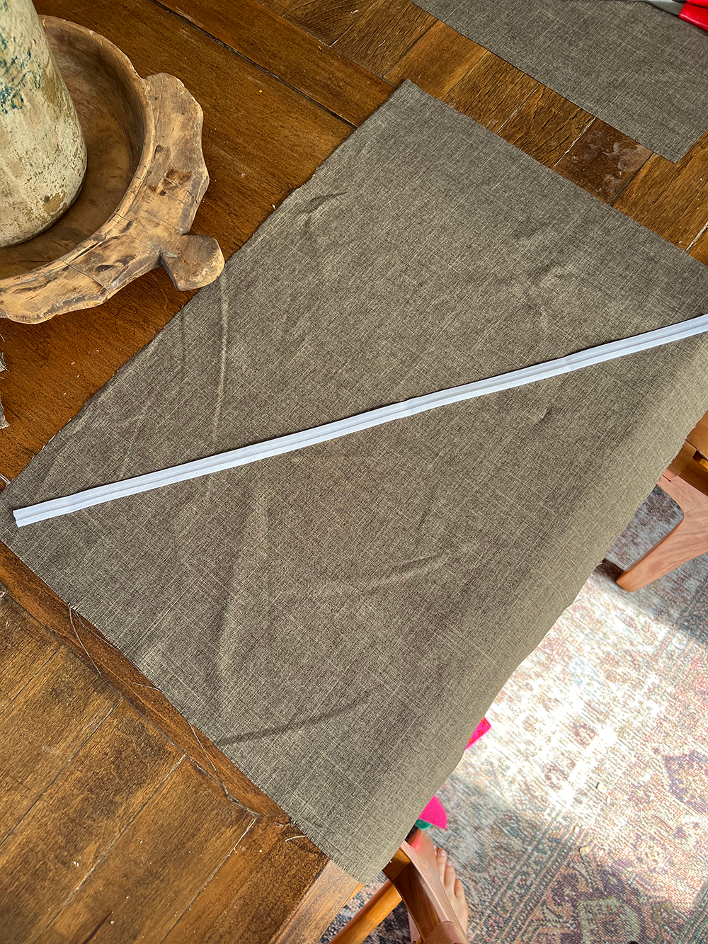 Fabric Cuts on Bias at 45 degrees