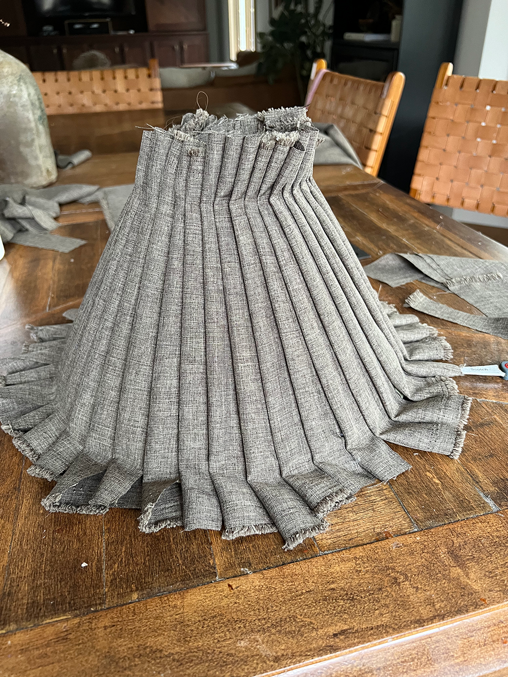 Pleated Fabric Lampshade
