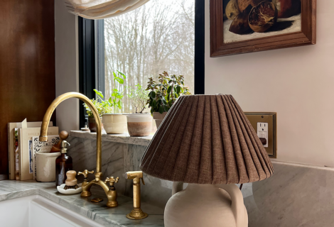 No Sew Pleated Lamp Shade