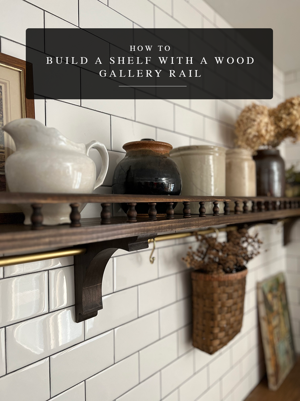 How to Make a Wooden Gallery Rail Shelf