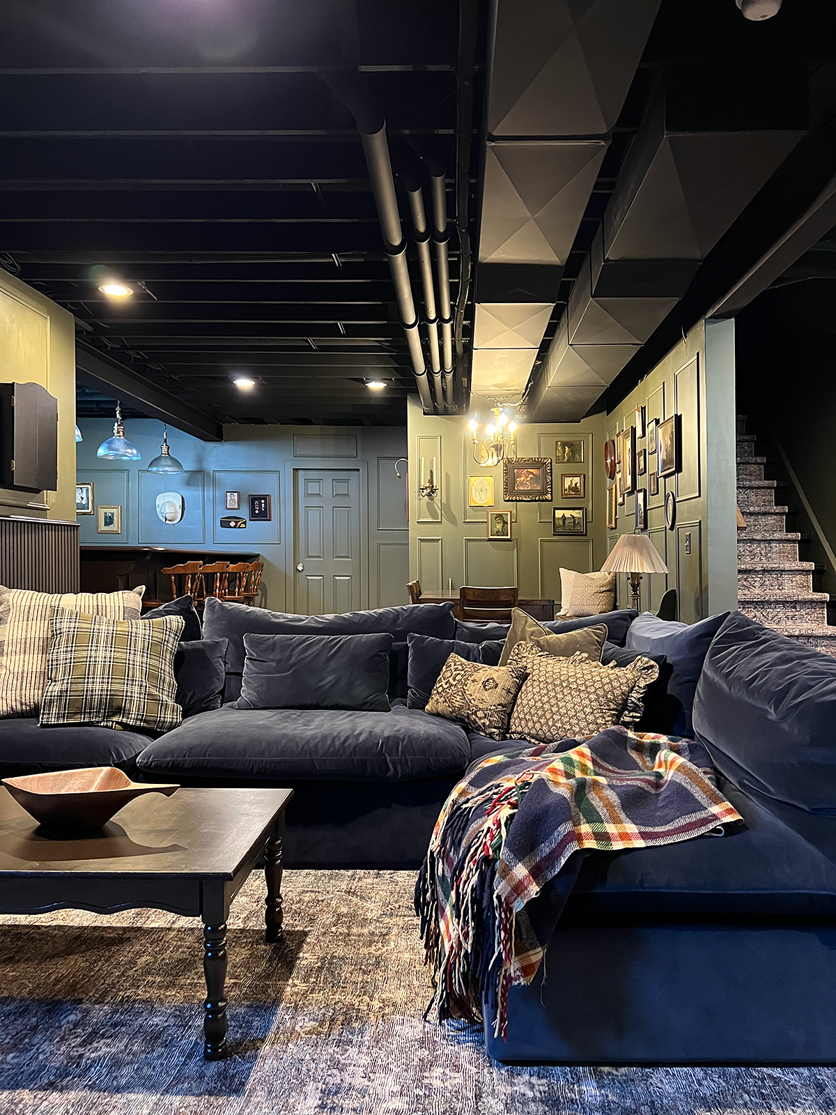 Cozy Moody Basement Renovation