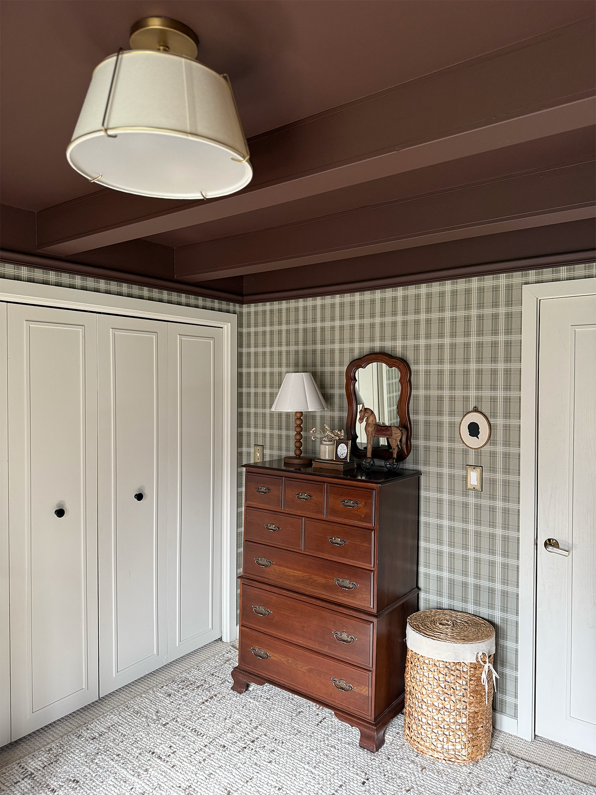 baby boy nursery with vintage details