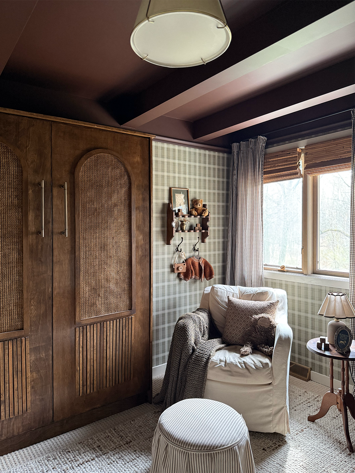 cozy nursery corner with rocking chair