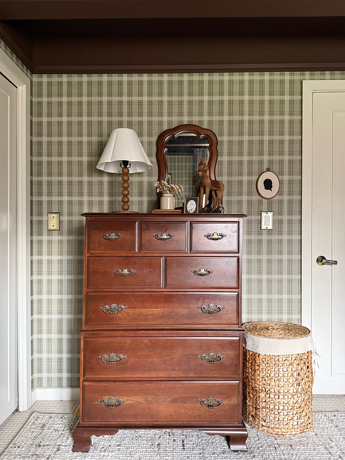 vintage dresser for baby boy's room