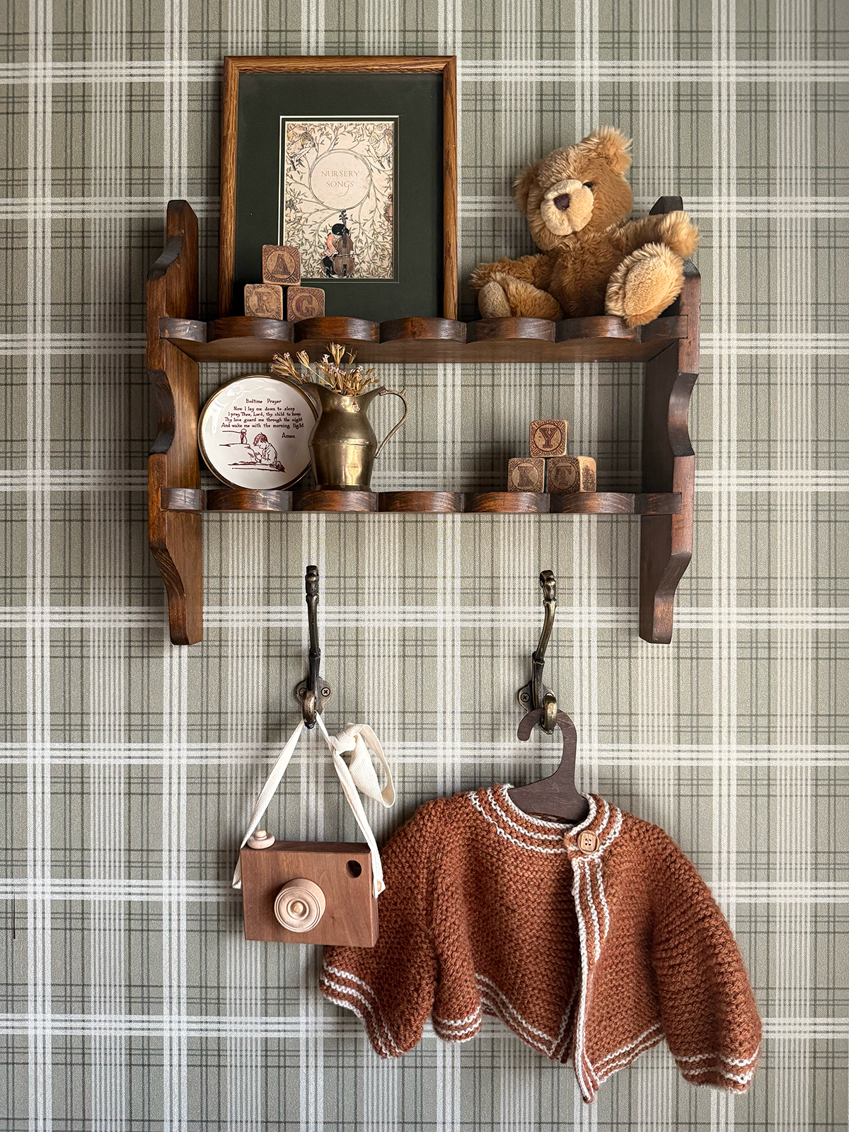 baby boy nursery with vintage decor